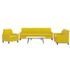 Image de 3-delige Loungeset met kussens fluweel geel3278437