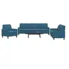 Image de 3-delige Loungeset met kussens fluweel blauw3278440