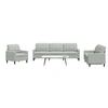 Image de Ensemble de canapés 4 pcs avec coussins Gris clair Velours