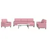 Image de 4-delige Loungeset met kussens fluweel roze3278444