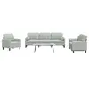 Image de 3-delige Loungeset met kussens en bolsters fluweel lichtgrijs3278451