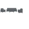 Image de 3-delige Loungeset met kussens en bolsters fluweel donkergrijs3278452