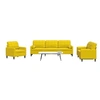 Image de 3-delige Loungeset met kussens en bolsters fluweel geel3278457