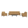 Image de 3-delige Loungeset met kussens en bolsters fluweel bruin3278458