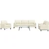 Image de 3-delige Loungeset met kussens en bolsters fluweel cràmekleurig3278459