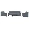 Image de 4-delige Loungeset met kussens en bolsters fluweel donkergrijs3278462