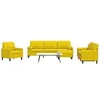 Image de 4-delige Loungeset met kussens en bolsters fluweel geel3278467