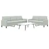 Image de Canape droit 3 places en velours gris 77 x 157 x 80 cm