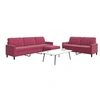 Image de Ensemble de canapés 3 pcs avec coussins Rouge bordeaux Velours