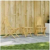 Image de Ensemble de bistro 3 pcs bambou, ensemble de bistro de jardin, ensemble de balcon, ensemble de meubles d'extérieur 3278522