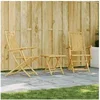 Image de Ensemble de bistro 3 pcs bambou, ensemble de bistro de jardin, ensemble de balcon, ensemble de meubles d'extérieur 3278523