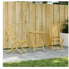 Image de Ensemble de bistro 3 pcs bambou, ensemble de bistro de jardin, ensemble de balcon, ensemble de meubles d'extérieur 3278525