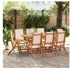Image de Ensemble à manger de jardin 9pcs bois d'acacia solide textilène 3279271