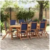 Image de 9-delige Tuinset massief acaciahout en textileen3279305