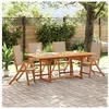 Image de Ensemble à manger de jardin 5pcs bois d'acacia solide textilène, ensemble à manger d'extérieur, meuble de salle à 3279316