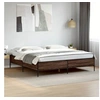 Image de Bedframe bewerkt hout metaal bruin eikenkleur 200x200 cm3279781