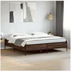Image de Bedframe bewerkt hout metaal bruin eikenkleur 180x200 cm3279786