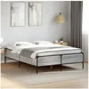 Image de Bedframe bewerkt hout metaal grijs sonoma eiken 150x200 cm3279795