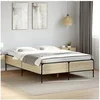 Image de Bedframe bewerkt hout metaal sonoma eikenkleurig 120x190 cm3279818