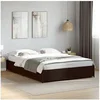 Image de Bedframe bewerkt hout metaal zwart 120x190 cm3279862