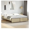 Image de Bedframe bewerkt hout metaal sonoma eikenkleurig 180x200 cm3279873