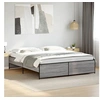 Image de Bedframe bewerkt hout metaal grijs sonoma eiken 180x200 cm3279875