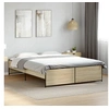 Image de Bedframe bewerkt hout metaal sonoma eikenkleurig 160x200 cm3279878