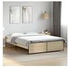Image de Bedframe bewerkt hout metaal sonoma eikenkleurig 150x200 cm3279883
