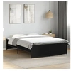 Image de Bedframe LED bewerkt hout metaal zwart 140x190 cm3279897