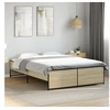 Image de Bedframe bewerkt hout metaal sonoma eikenkleurig 90x190 cm3279898