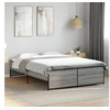 Image de Bedframe bewerkt hout metaal grijs sonoma eiken 135x190 cm3279905