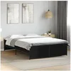 Image de Bedframe bewerkt hout metaal zwart 120x190 cm3279907