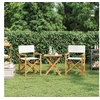 Image de Chaises de metteur en scène pliantes lot de 2 Bois teck massif 4008512