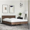 Image de Bedframe bewerkt hout metaal bruin eikenkleur 120x200 cm3279996