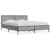 Image de Bedframe bewerkt hout metaal grijs sonoma eiken 150x200 cm3280005