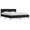 Image de Bedframe bewerkt hout metaal zwart 160x200 cm3280007