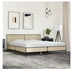 Image de Bedframe bewerkt hout metaal sonoma eikenkleurig 180x200 cm3280013