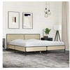 Image de Bedframe bewerkt hout metaal sonoma eikenkleurig 200x200 cm3280018