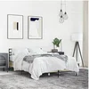 Image de Bedframe bewerkt hout metaal sonoma eikenkleurig 140x200 cm3280043