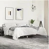 Image de Bedframe bewerkt hout metaal bruin eikenkleur 200x200 cm3280066