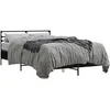 Image de Bedframe bewerkt hout metaal zwart 120x190 cm3280067