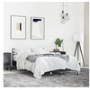 Image de Bedframe LED bewerkt hout metaal zwart 140x190 cm3280077