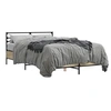 Image de Bedframe bewerkt hout metaal sonoma eikenkleurig 90x190 cm3280078