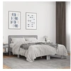 Image de Bedframe bewerkt hout metaal grijs sonoma eiken 135x190 cm3280125