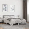 Image de Bedframe bewerkt hout metaal grijs sonoma eiken 120x200 cm3280200