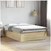 Image de Cadre de lit sans matelas chêne sonoma 160x200 cm