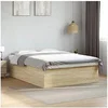 Image de Cadre de lit chêne sonoma 150x200 cm bois d'ingénierie, meuble de chambre à coucher, sommier, lit à panneaux, lit, 3280918