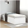 Image de Cadre de lit blanc 100x200 cm bois d'ingénierie, meuble de chambre à coucher, sommier, lit à panneaux, lit, lit 3280958