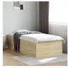 Image de Cadre de lit chêne sonoma 90x190 cm bois d'ingénierie, meuble de chambre à coucher, sommier, lit à panneaux, lit, lit 3280974