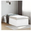 Image de Cadre de lit blanc 75x190 cm bois d'ingénierie, meuble de chambre à coucher, sommier, lit à panneaux, lit, lit 3280979